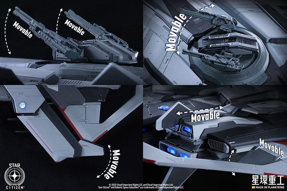 Star Citizen Pre-assembled Plastic Model Kit 1/100 Anvil F8C Lightning Pre-Assembled Finished Model Ver. 25 cm