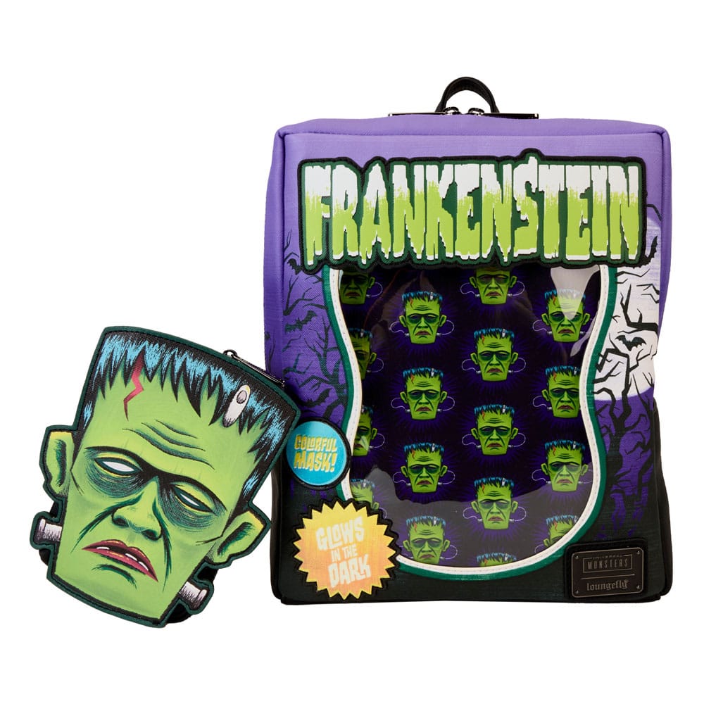 Universal Monsters by Loungefly Frankenstein Neon Mask Mini Backpack