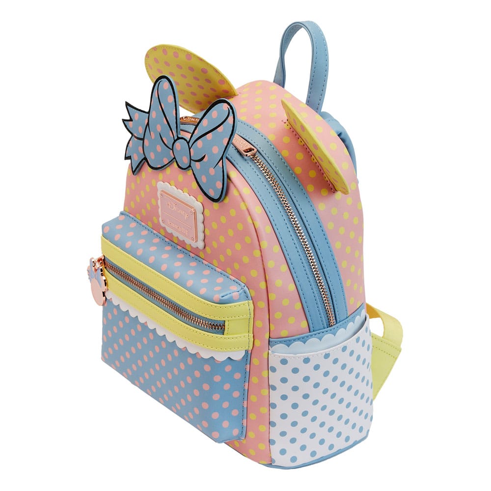 Disney Minnie Pastel Color Block Dots Loungefly Backpack