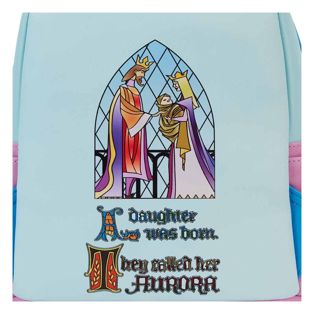 Disney Sleeping Beauty Stained Glass Castle Loungefly Backpack