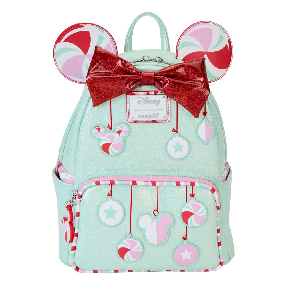 Disney by Loungefly Minnie Holiday Peppermint Ornaments Mini Backpack
