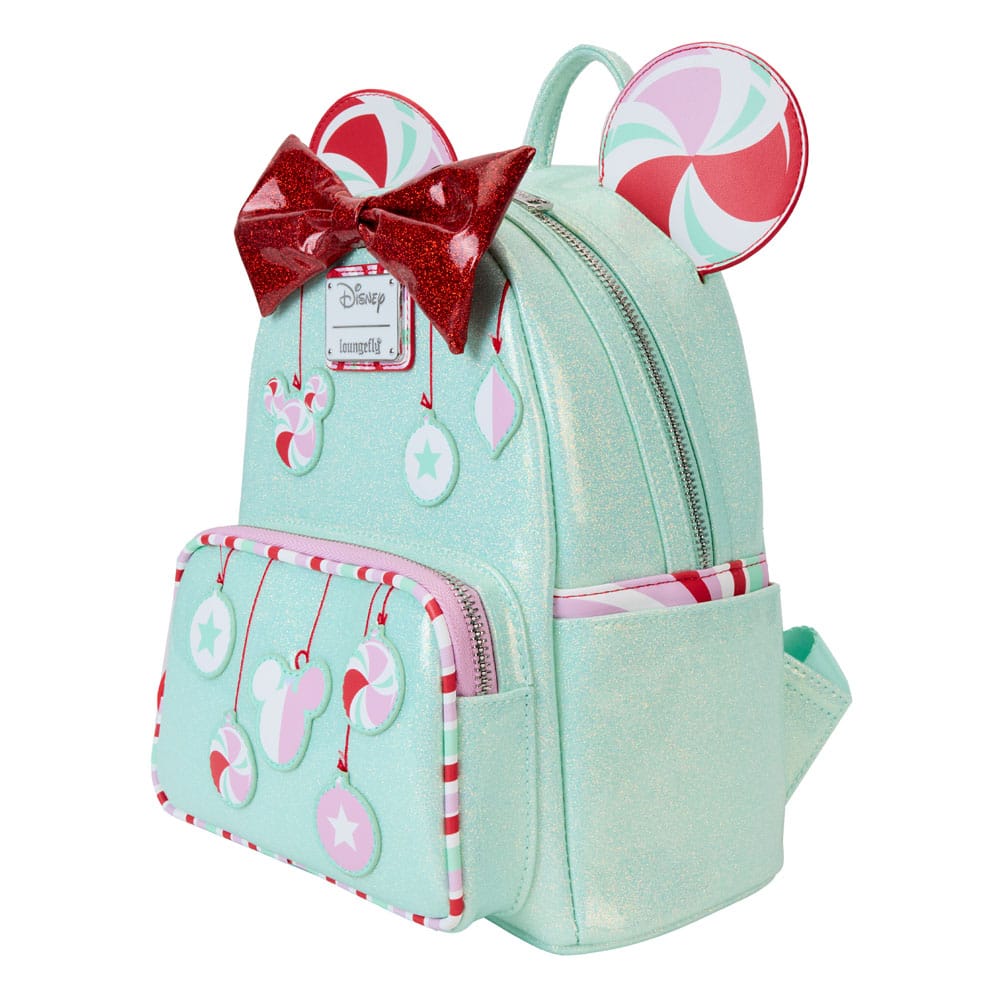 Disney by Loungefly Minnie Holiday Peppermint Ornaments Mini Backpack