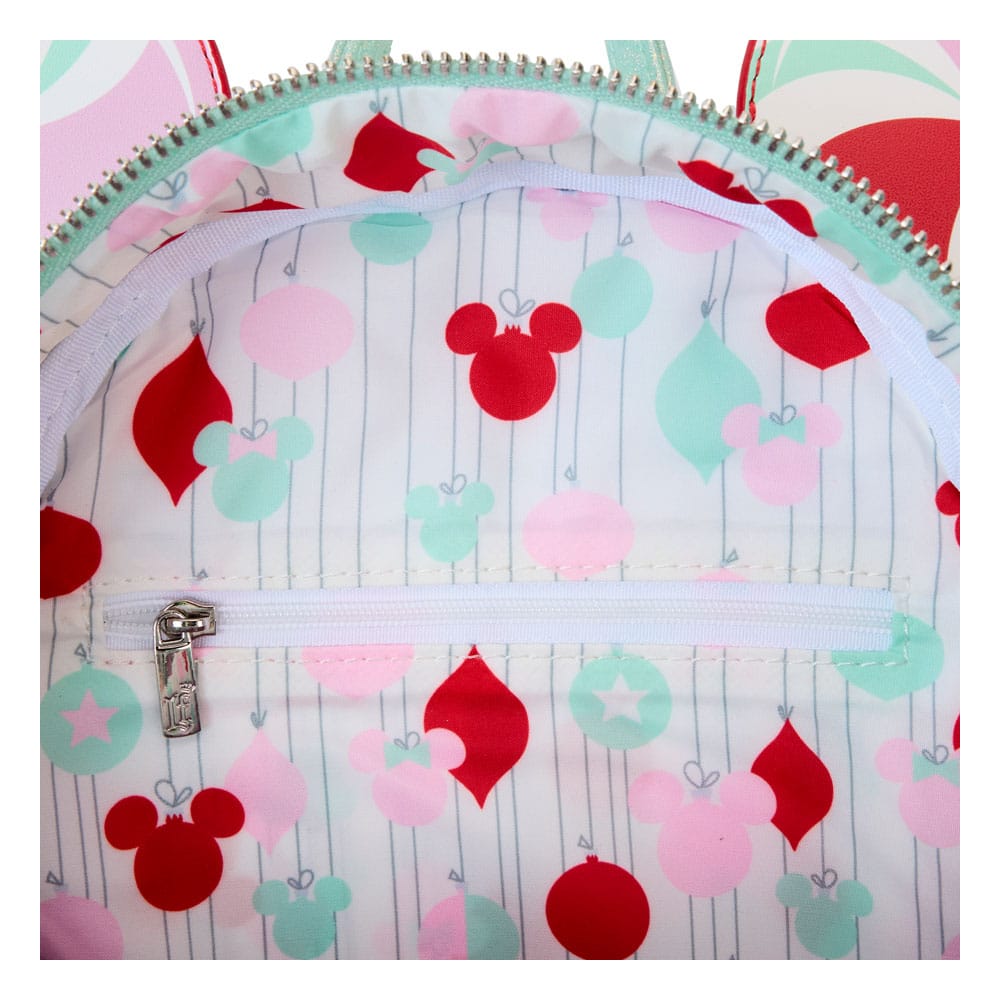 Disney by Loungefly Minnie Holiday Peppermint Ornaments Mini Backpack