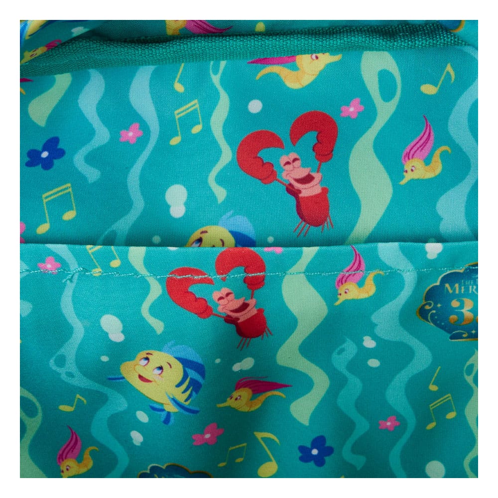 Disney's The Little Mermaid 35th Anniversary Life is the bubbles by Loungefly Mini Backpack