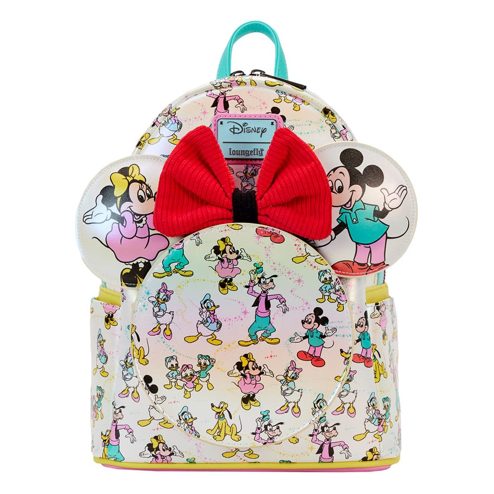 Disney Mickey & Friends 100th Anniversary AOP Loungefly Backpack & Headband Set