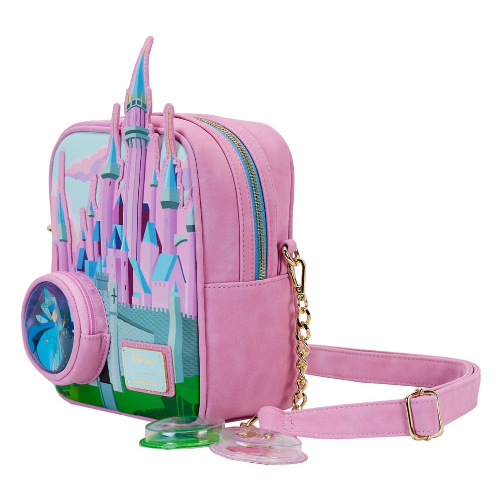 Disney Sleeping Beauty Stained Glass Castle Loungefly Crossbody Bag