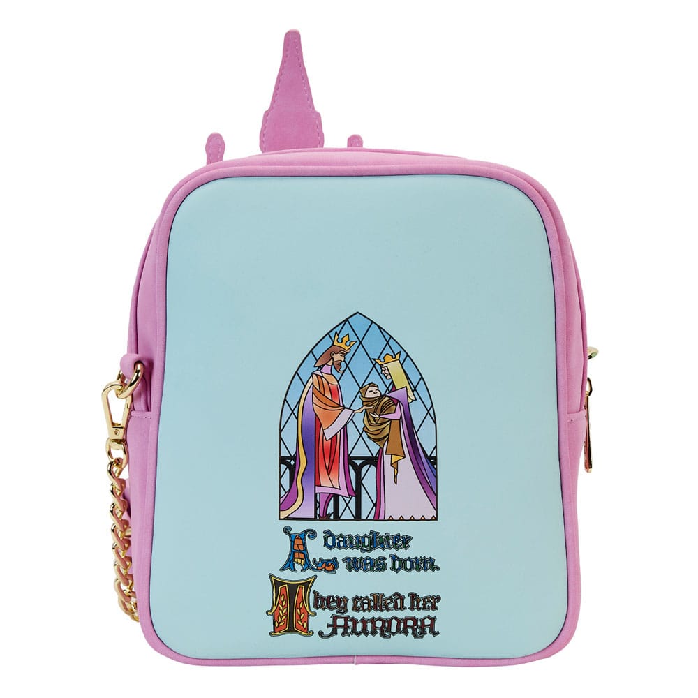 Disney Sleeping Beauty Stained Glass Castle Loungefly Crossbody Bag