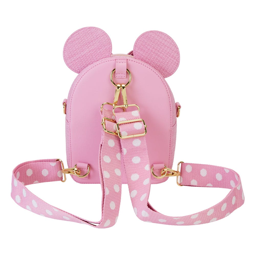 Disney by Loungefly Minnie Convertible Straw Mini Backpack
