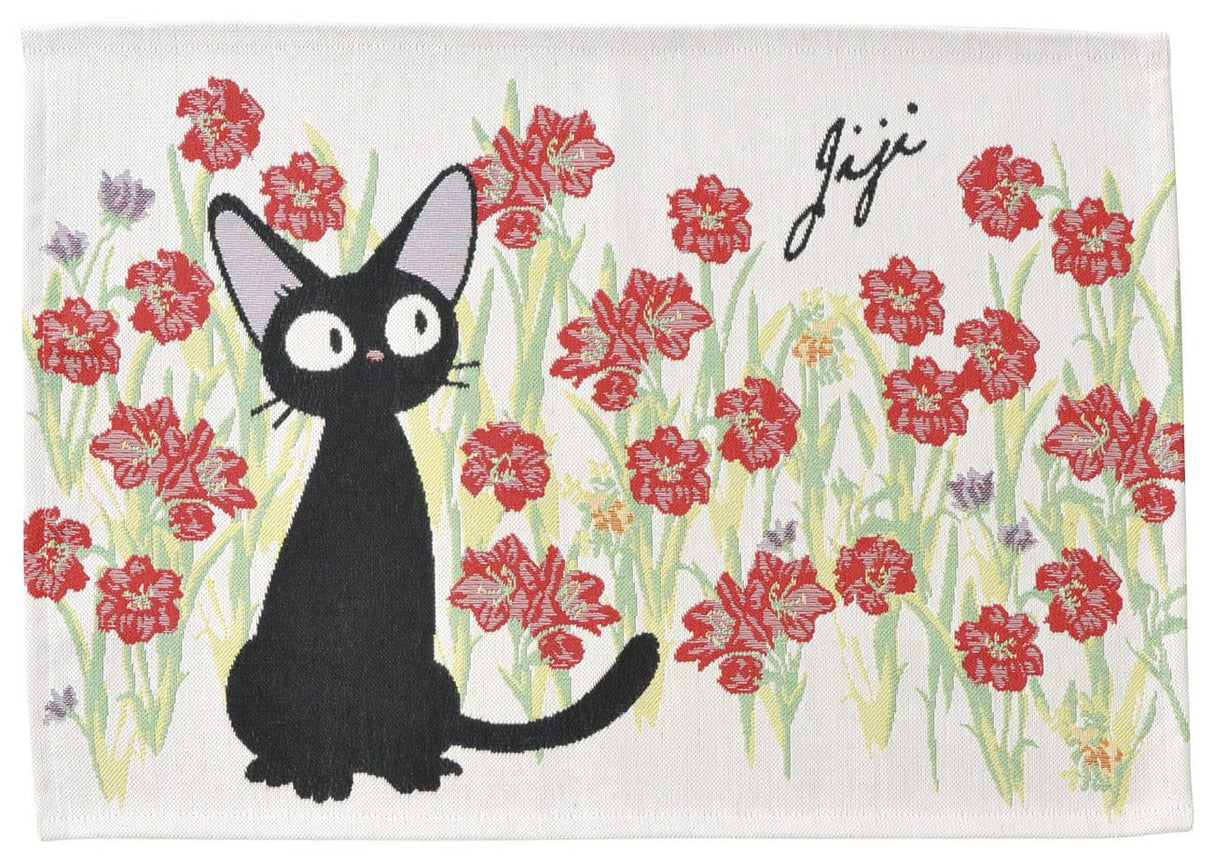 Kiki's Delivery Service Jiji Red Flowers Cloth Lunch Napkin