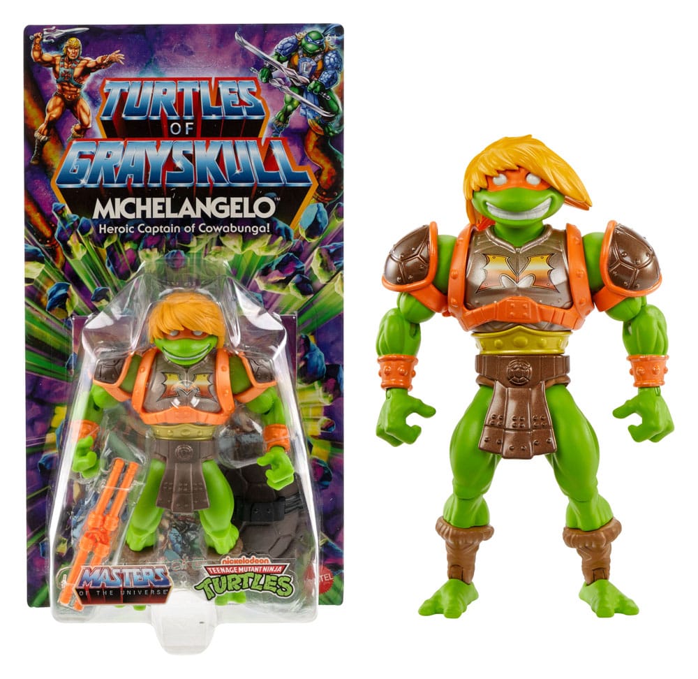 MOTU x TMNT Turtles of Grayskull Michelangelo 14 cm Action Figure