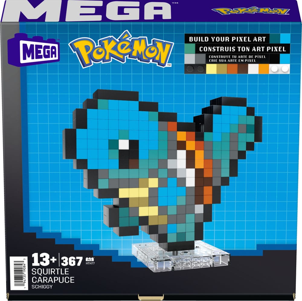 Pokémon Squirtle Pixel Art MEGA Construction Set