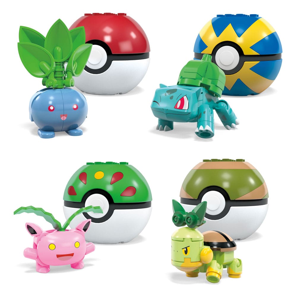 Pokémon Mega Construction Set Grass-Type Trainer Team Building Toy Kit