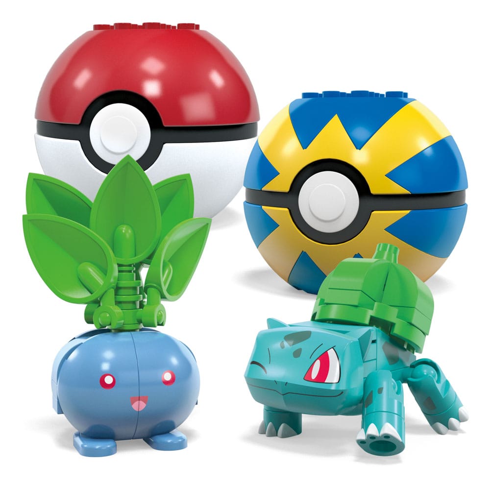 Pokémon Mega Construction Set Grass-Type Trainer Team Building Toy Kit