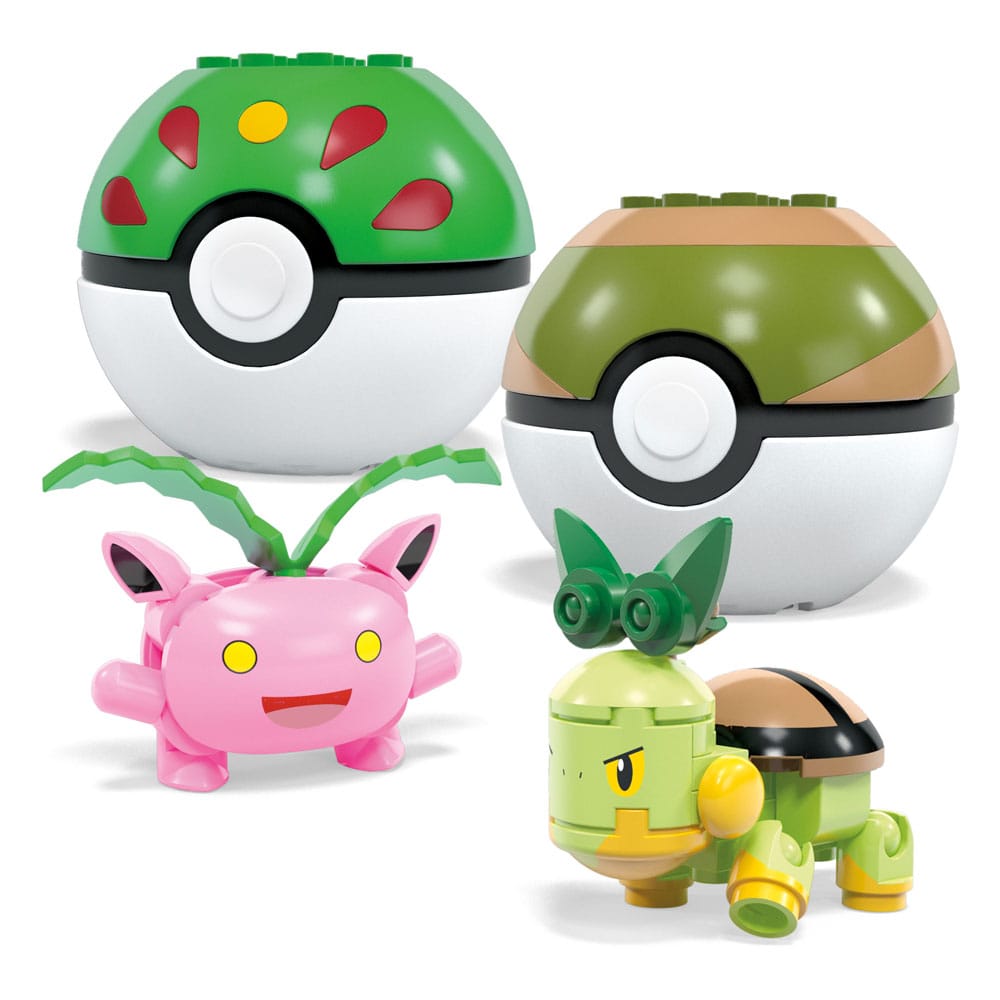 Pokémon Mega Construction Set Grass-Type Trainer Team Building Toy Kit