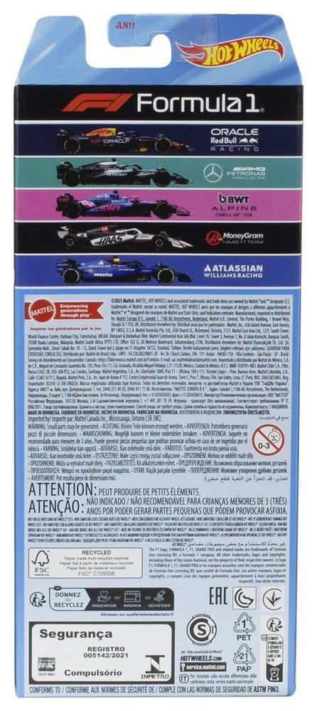 Formula 1 Hot Wheels Die-Cast Vehicle 5-Pack 1:64 2025