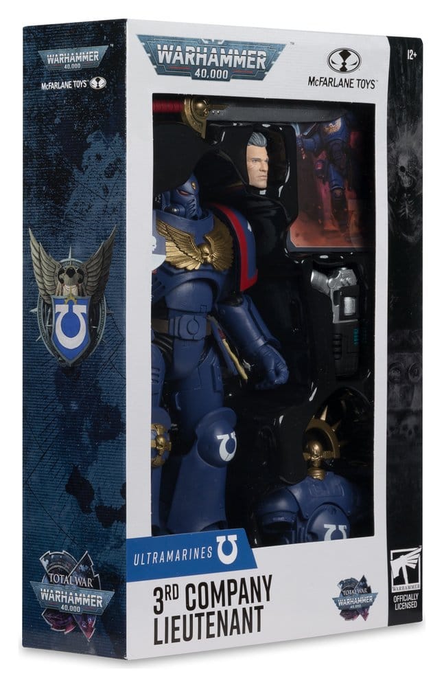 Warhammer 40,000 Total War Action Figure 3rd Company Lieutenant (Ultramarines) 18 cm