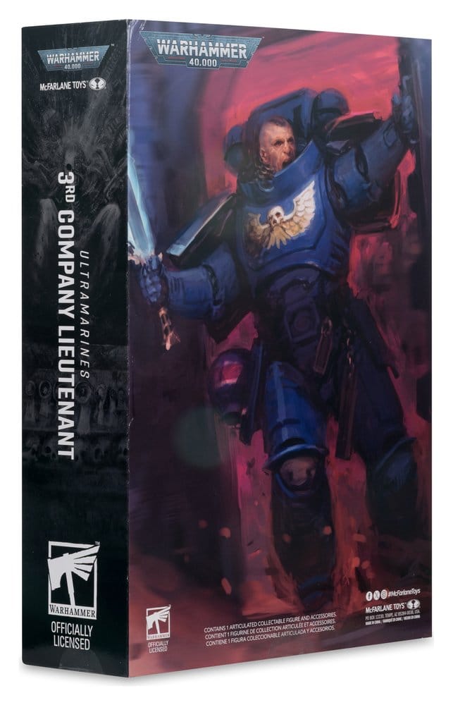 Warhammer 40,000 Total War Action Figure 3rd Company Lieutenant (Ultramarines) 18 cm