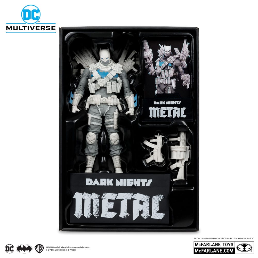 DC Multiverse Action Figure The Grim Knight (Dark Nights Metal) (Black & White Accent Edition) (Gold Label) 18 cm