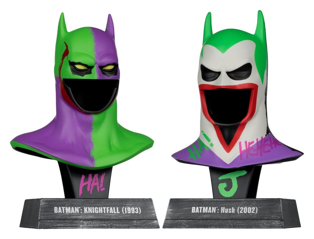 DC Direct Gold Label 1/3 Scale Jokerised Hush / Knightfall Cowl Replica 2-Pack