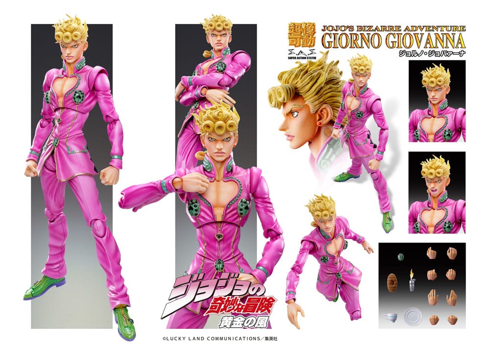 JoJo's Bizarre Adventure Part 5: Golden Wind Chozokado Giorno Giovanna (3rd-run) 15 cm Action Figure