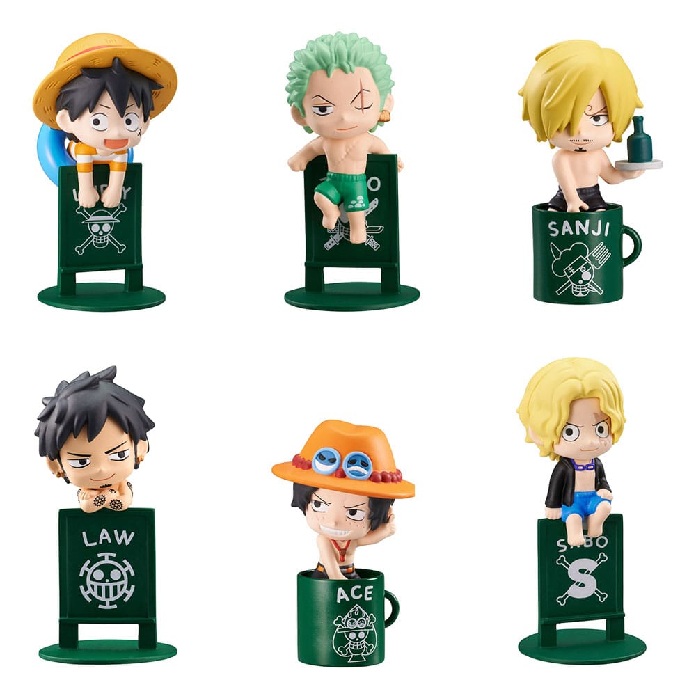 One Piece Ochatomo Series Trading Figure Pirates´ Vacance 4 cm Assortment (8)