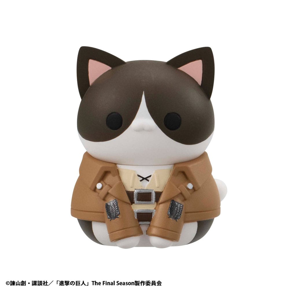Attack on Titan Mega Cat Project Mini Figures Attack on Tinyan Gathering Scout Regiment danyan! 3 cm Blind Box Display (8) (Repeat)