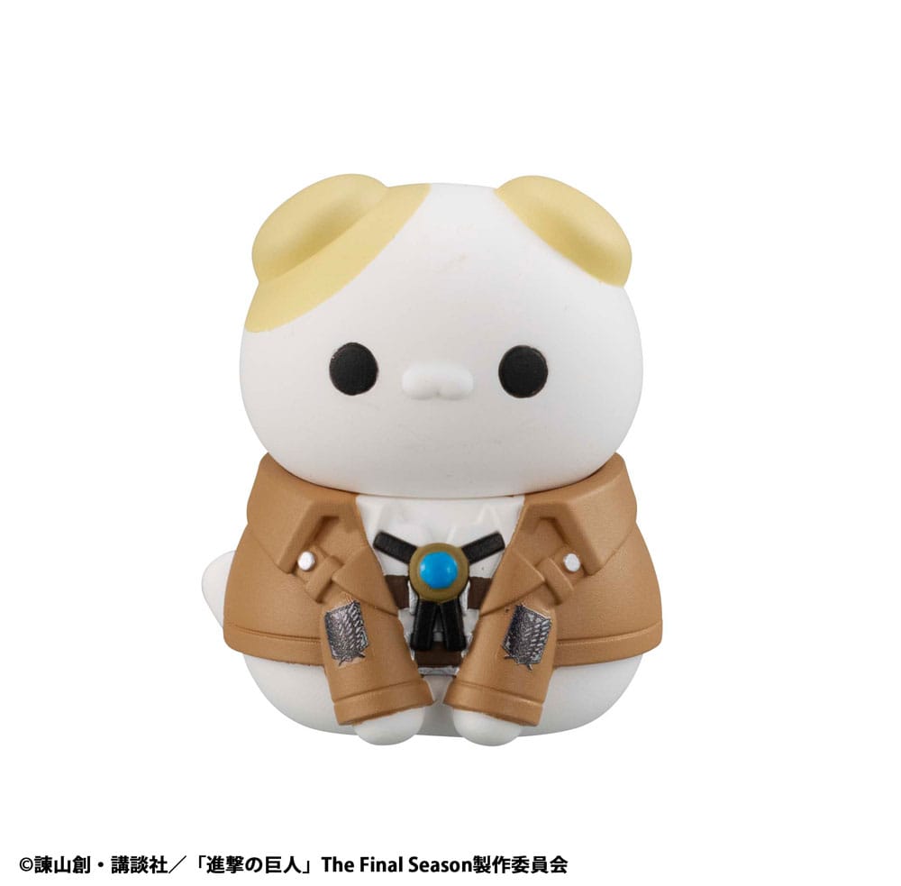 Attack on Titan Mega Cat Project Mini Figures Attack on Tinyan Gathering Scout Regiment danyan! 3 cm Blind Box Display (8) (Repeat)