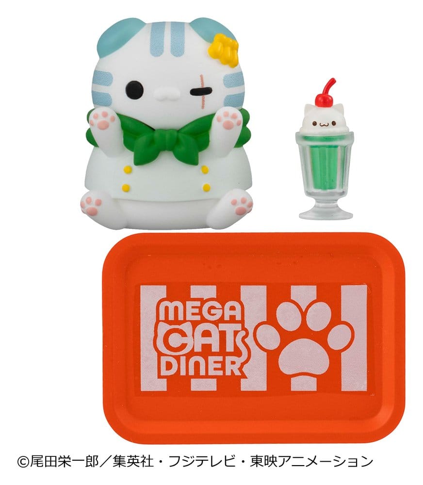 One Piece Mega Cat Project Mini Figures NyanPieceNyan! Diner! 3 cm Blind Box Display (6)