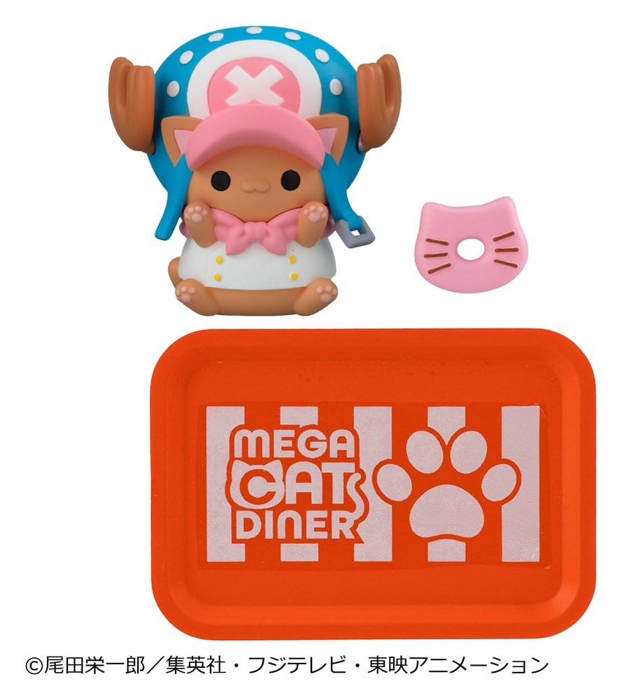 One Piece Mega Cat Project Mini Figures NyanPieceNyan! Diner! 3 cm Blind Box Display (6)