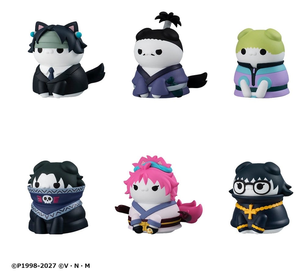Hunter x Hunter Mega Cat Project Mini Figures Nyanter x Nyanter the Phantom Troupe x Cat 3 cm Blind Box Display (8)