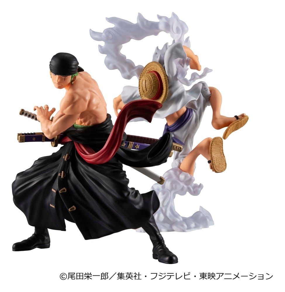 One Piece Wallstar PVC Figures 2-Pack Monkey D. Luffy Gear Fifth & Roronoa Zoro (with gift) 10 cm