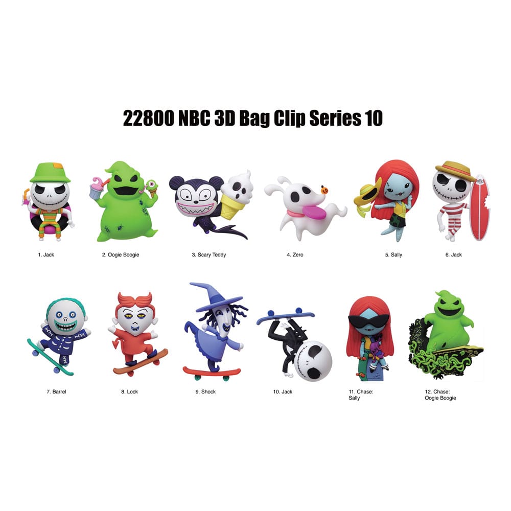 The Nightmare Before Christmas PVC Bag Clips Series 10 Display
