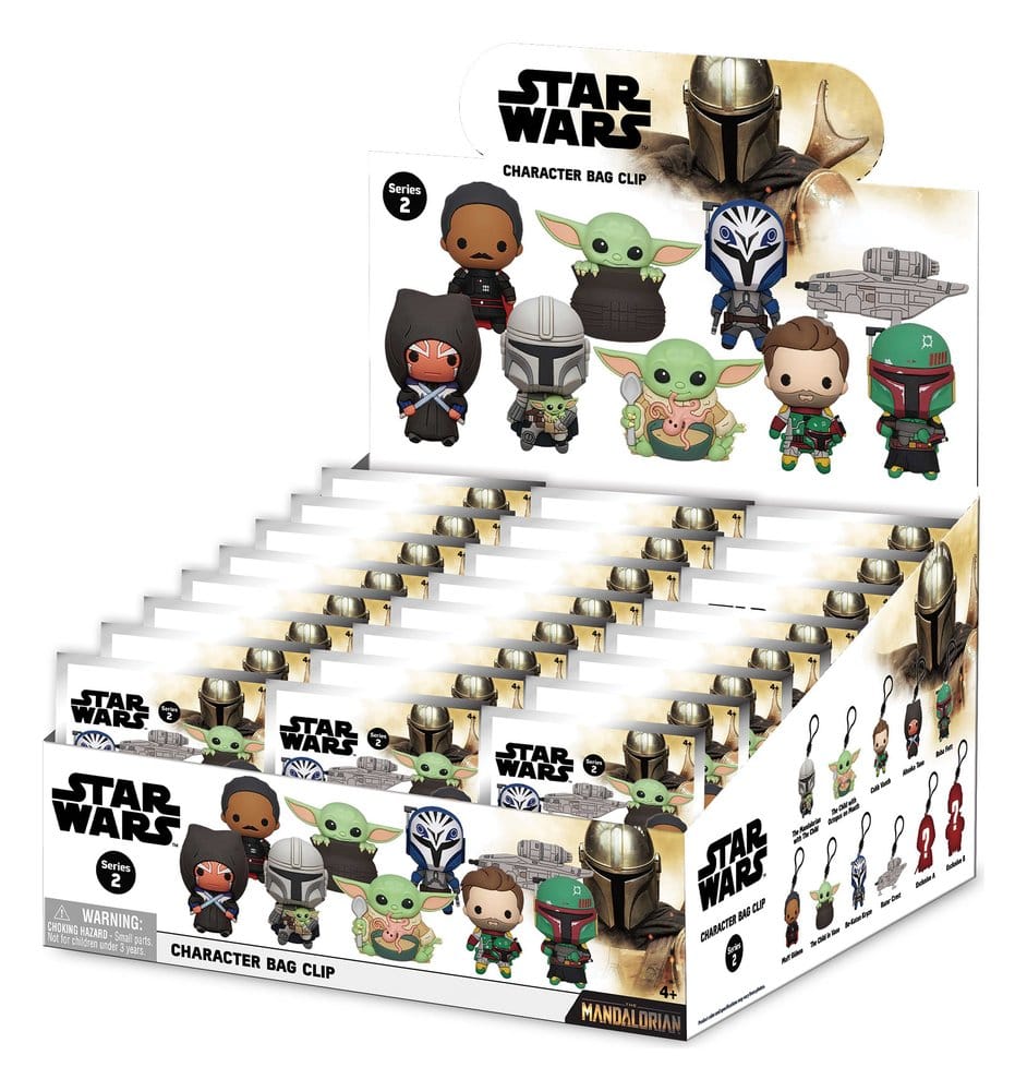 Star Wars Mandalorian 3D PVC Bag Clips Series 2 Display (24)