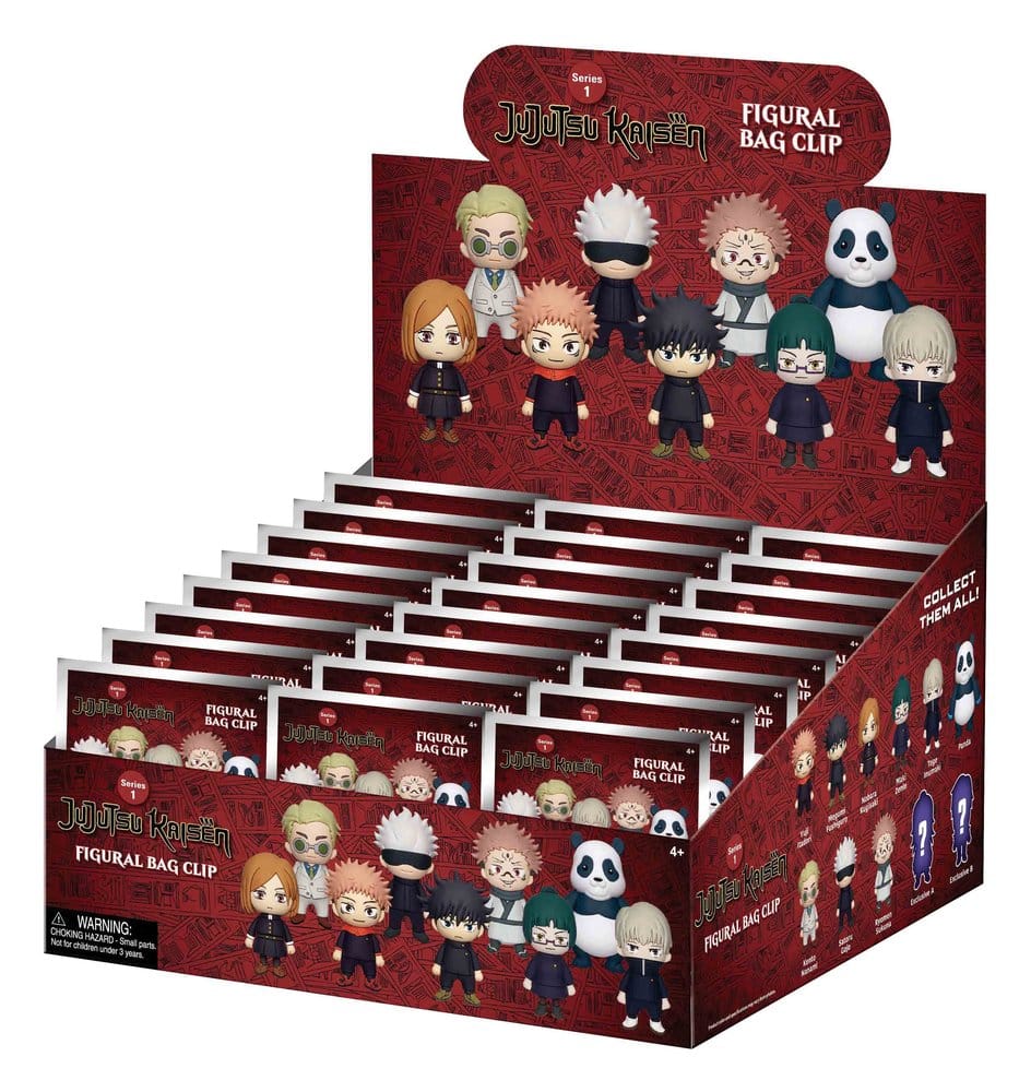 Jujutsu Kaisen 3D PVC Bag Clips Serie 1 Display (24)
