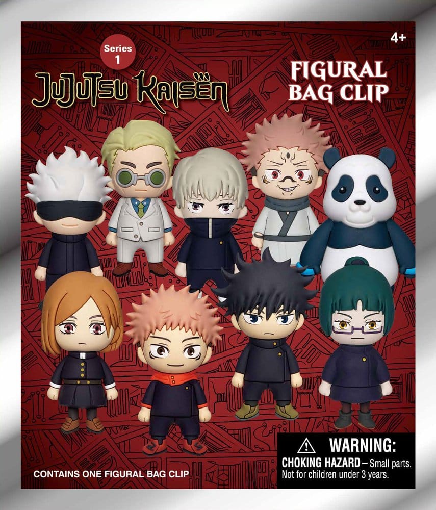 Jujutsu Kaisen 3D PVC Bag Clips Serie 1 Display (24)