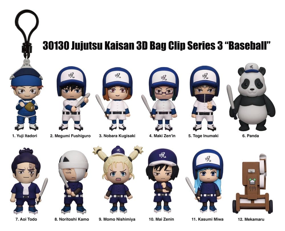 Jujutsu Kaisen 3D PVC Bag Clips Series 3 Blind Bag Display (24)