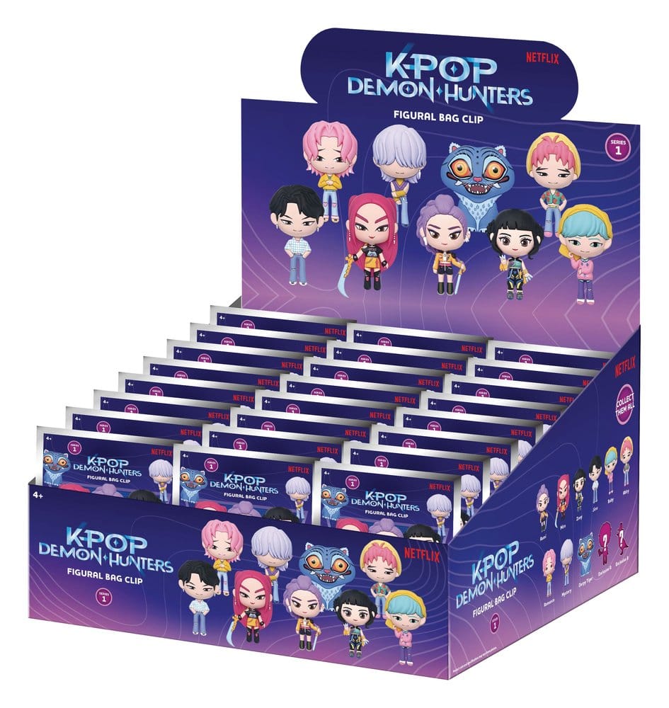 K-Pop Demon Hunter 3D PVC Bag Clips Series 1 Display (24)
