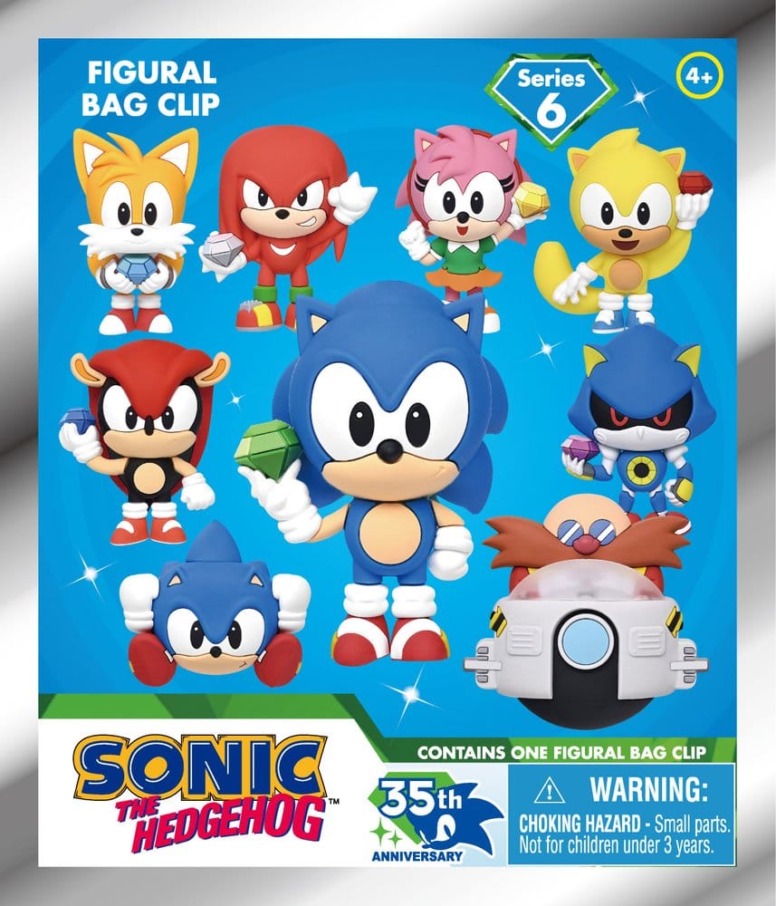 Sonic the Hedgehog 3D PVC Bag Clips Series 6 Display (24)