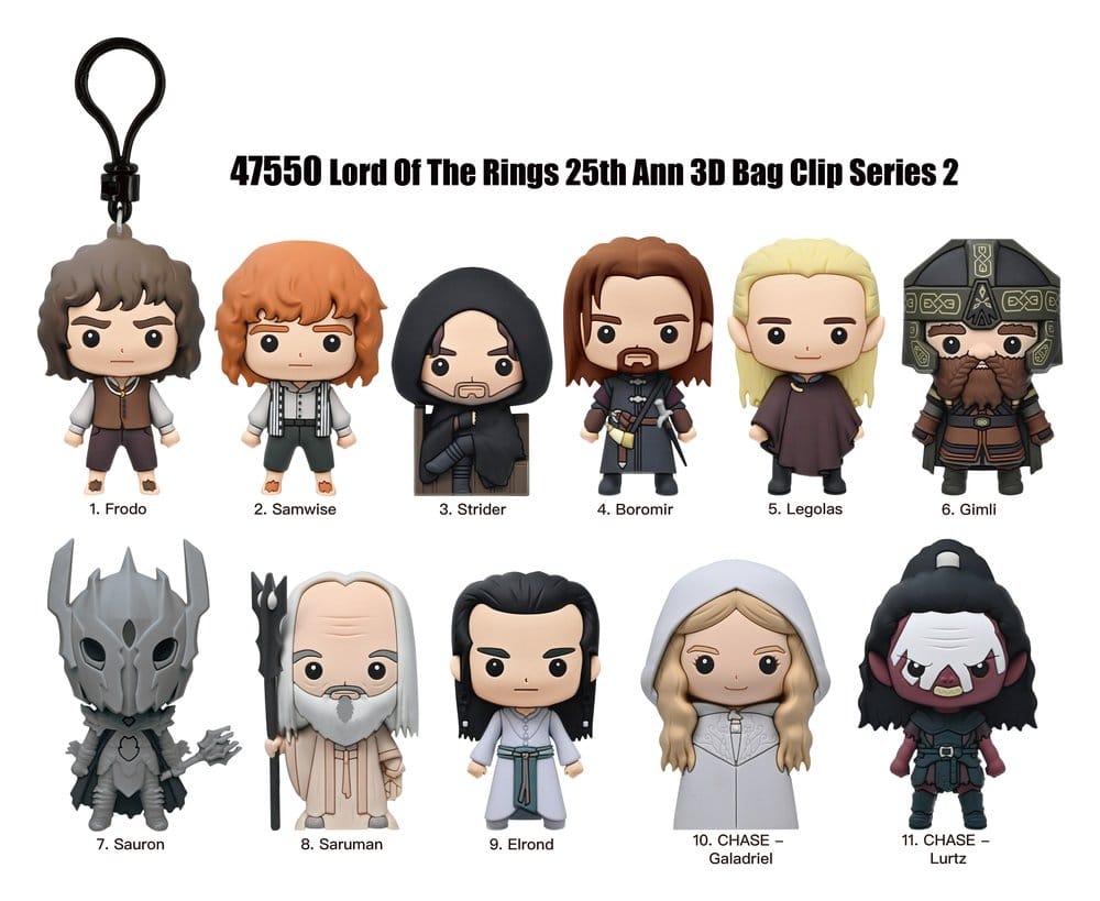 Lord of the Rings 3D PVC Bag Clips Series 2 Display (24)