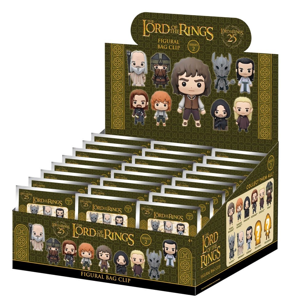 Lord of the Rings 3D PVC Bag Clips Series 2 Display (24)