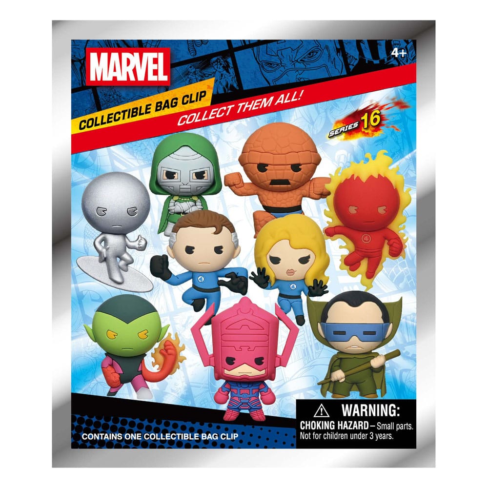 Marvel – Fantastic Four Classic 3D PVC Bag Clips Series 1 Blind Bag Display (24)