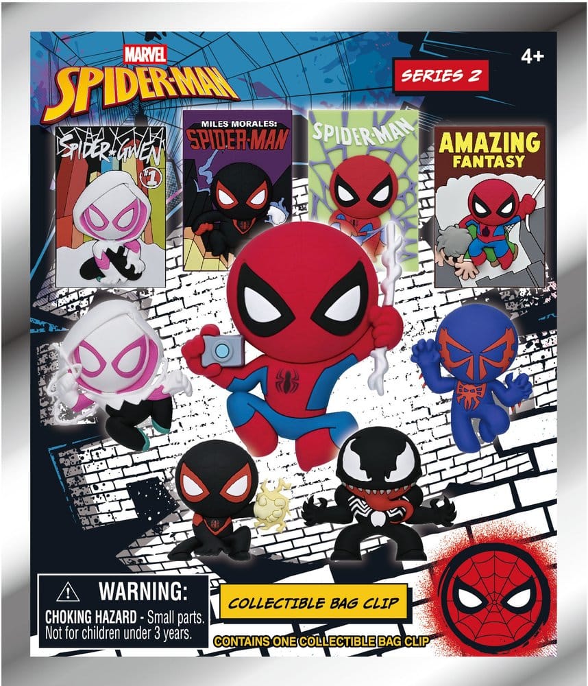 Spider-Man Classic 3D PVC Bag Clips Series 2 Display (24)