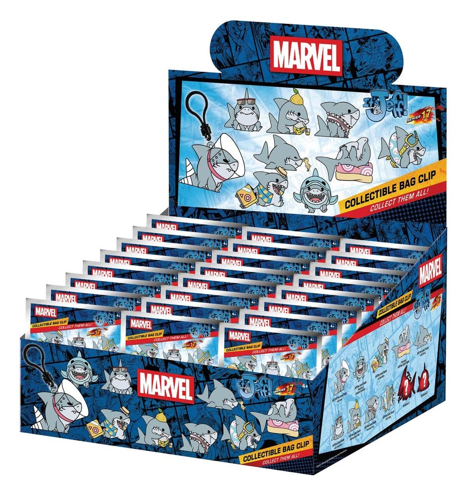 Marvel Rivals 3D PVC Bag Clips Jeff the Land Shark Series 17 Display (24)