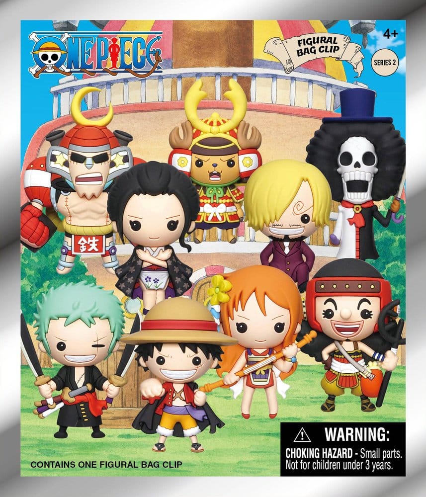 One Piece 3D PVC Bag Clips Series 2 Display (24)