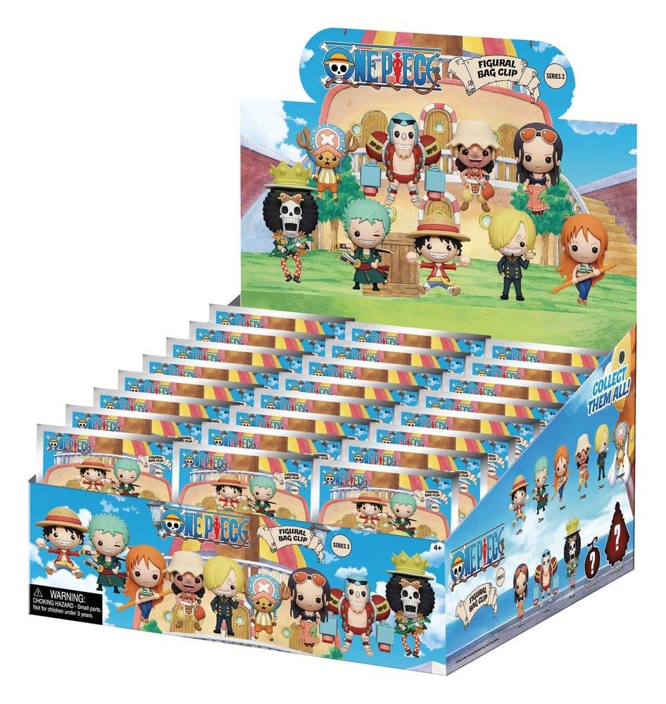 One Piece 3D PVC Bag Clips Series 3 Blind Bag Display (24)