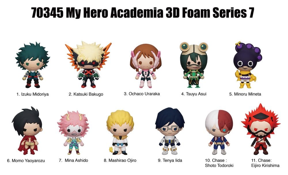 My Hero Academia 3D PVC Bag Clips Series 7 Display (24)
