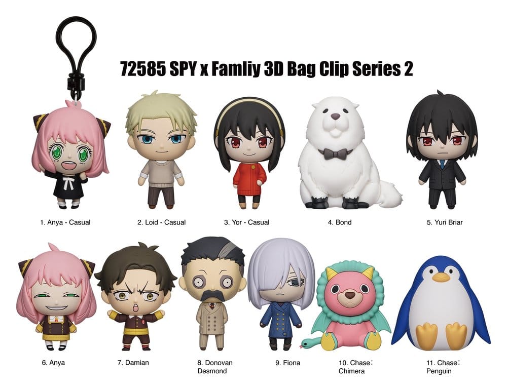 Spy x Family 3D PVC Bag Clips Series 2 Display (24)