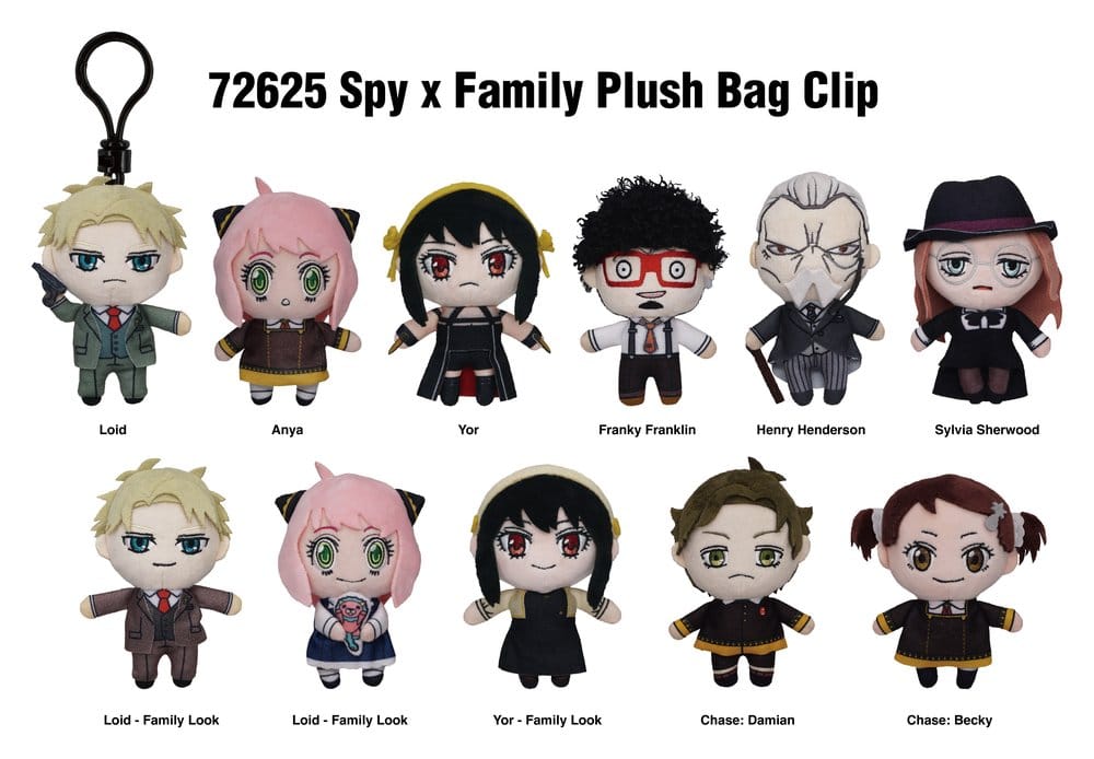 Spy x Family Plush Bag Clips Display (24)