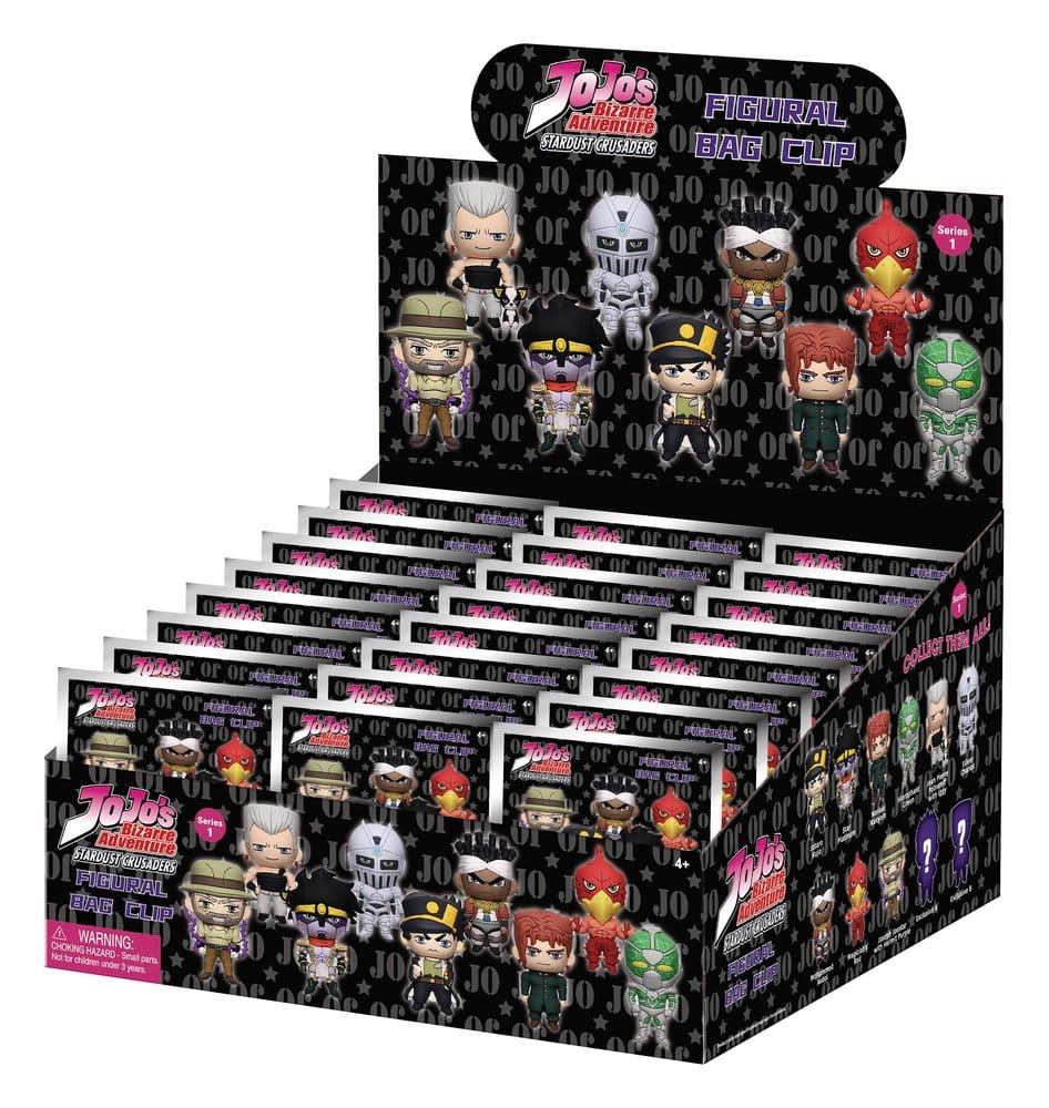 JoJo's Bizarre Adventure 3D PVC Bag Clips Series 1 Blind Bag Display (24)
