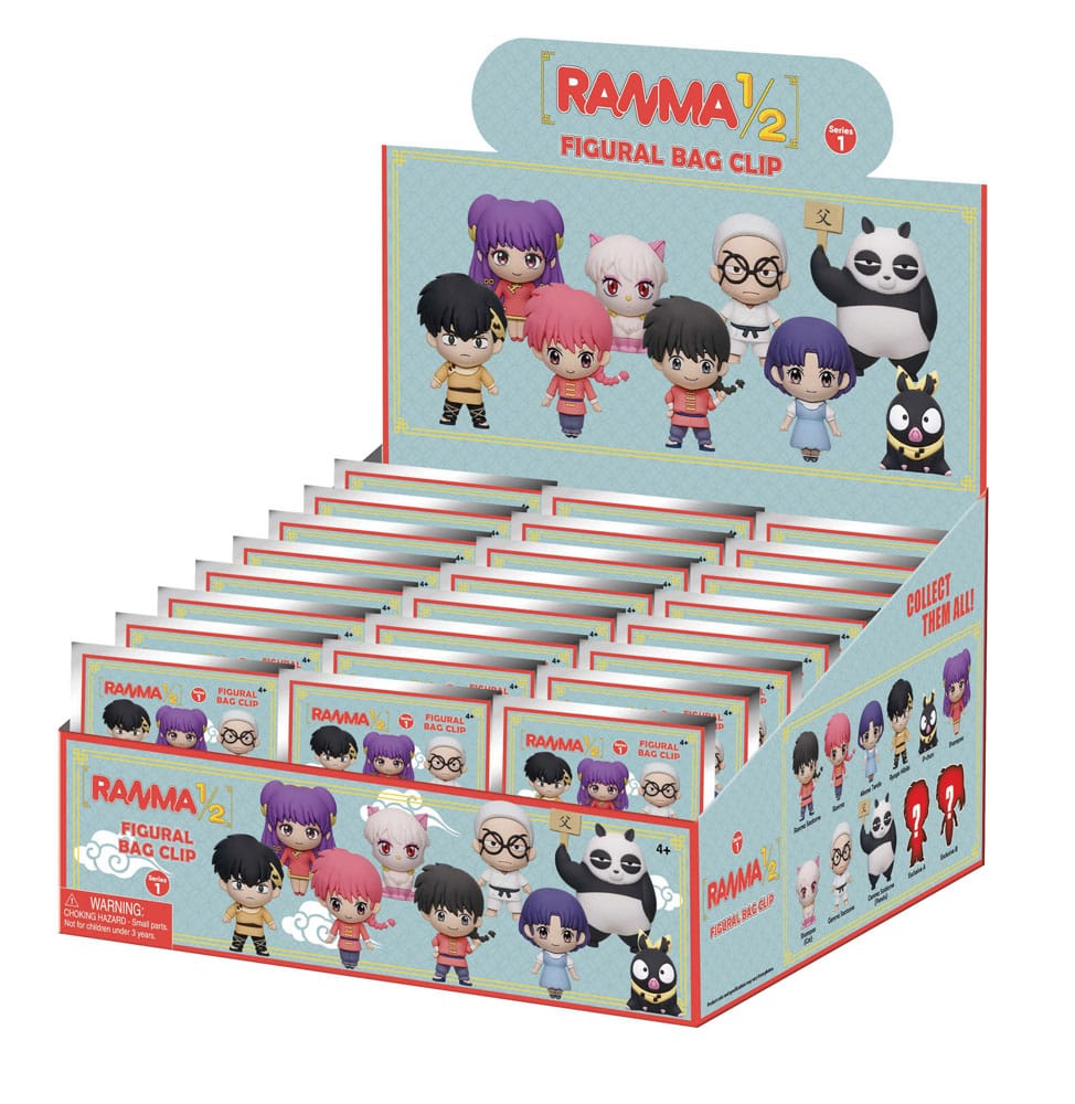 Ranma 1/2 3D PVC Bag Clips Series 1 Display (24)